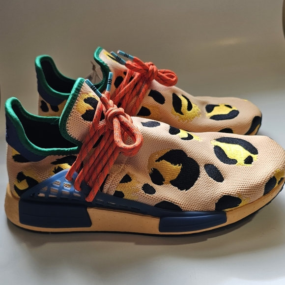 Adidas NMD Hu Pharrell Animal Print Leopard Pulse Amber Men's Size 9.5 HP3221 - Picture 3 of 8